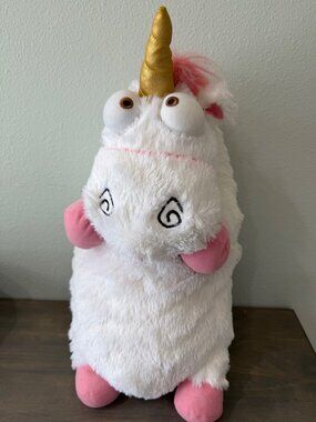 Universal Studios Despicable Me Fluffy Unicorn Plush Stuffed Toy 20" Minion Mayh